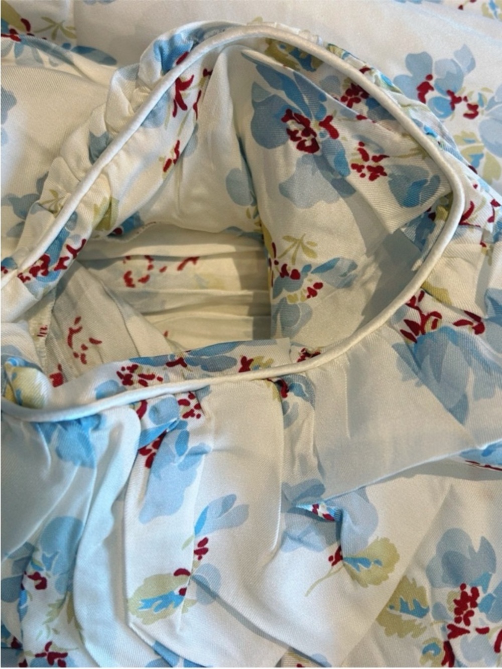 NWOT Doen Florencia Silk Midi Cottagecore Dress In Romantic Blue Floral Medium - Picture 10 of 15